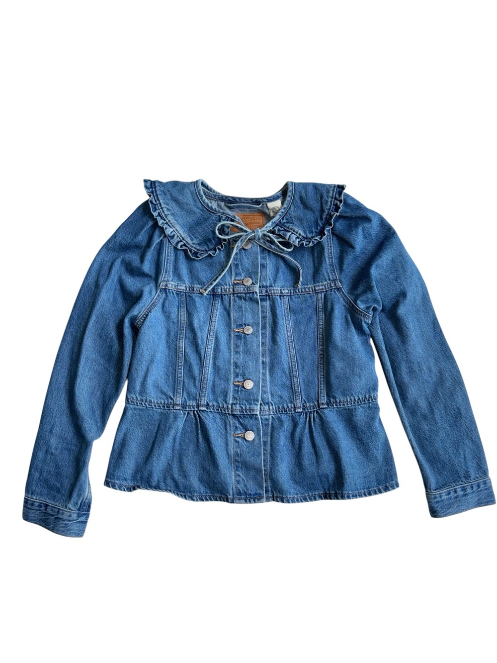 Anthropologie x Levi’s Cottagecore Prairie Trucker Jacket, Med Wash Size M - Picture 2 of 8